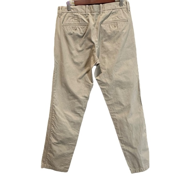 GAP Khaki Straight Leg Chino Pants Men’s Size 32x34 Beige Flat Front (34x33.5) - Picture 4 of 7